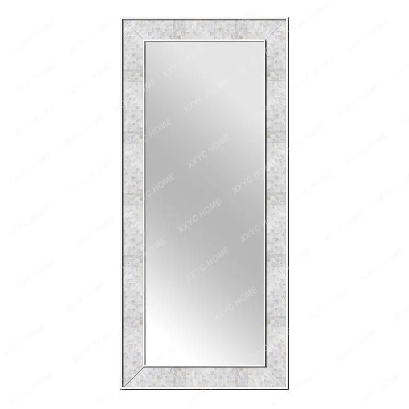 

Natural shell full-length mirror modern light luxury enigma mirror advanced sense light luxury customization