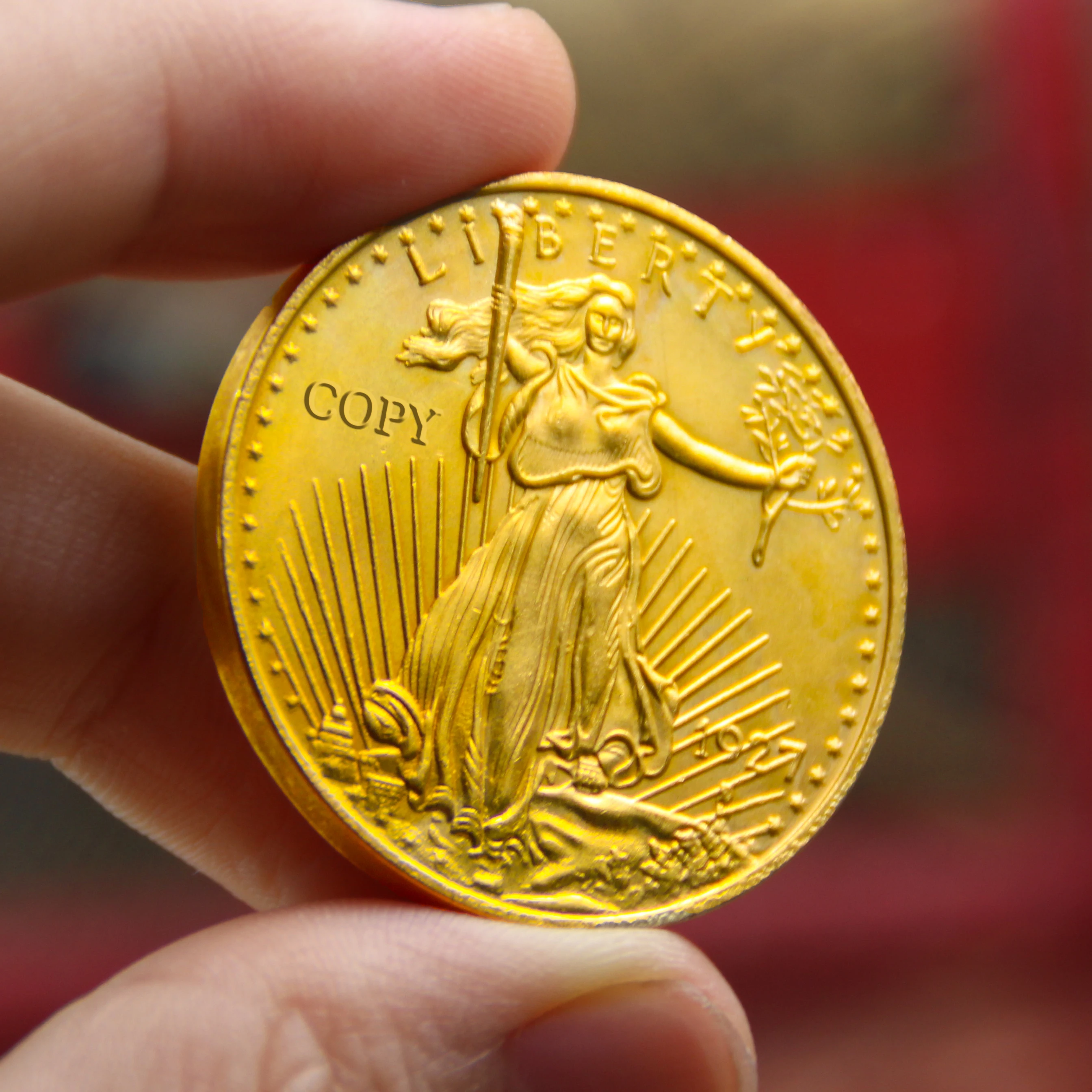 1927 US Statue of Liberty St. Deng Twenty Dollars Gold Parts Decorations Home Goods for Coins Storage Wallet Purchase Copy Coin