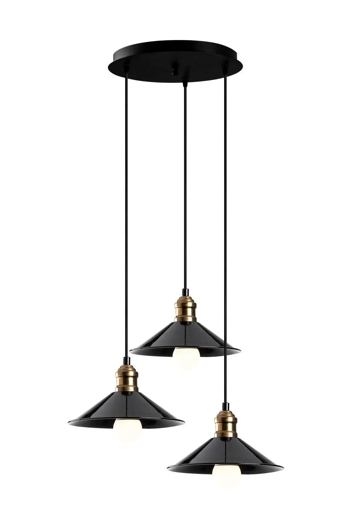 Dovi triple black Retro rustic Model Modern Metal pendant pendant chandelier