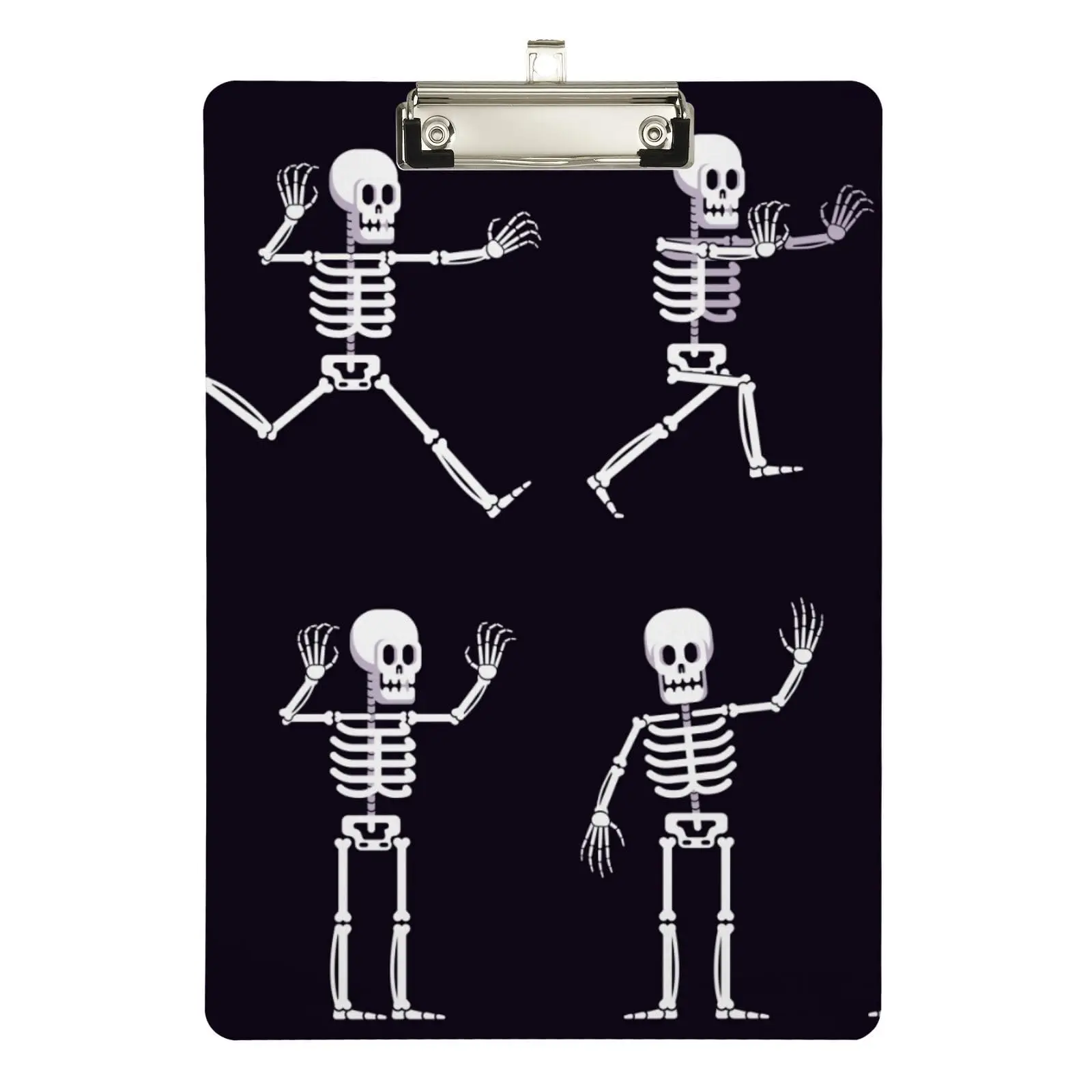 Skeleton Acrylic Clipboard Standard A4 Size Fashion Plastic Clipboard Suitable for Classroom Offices Students Women Men Children