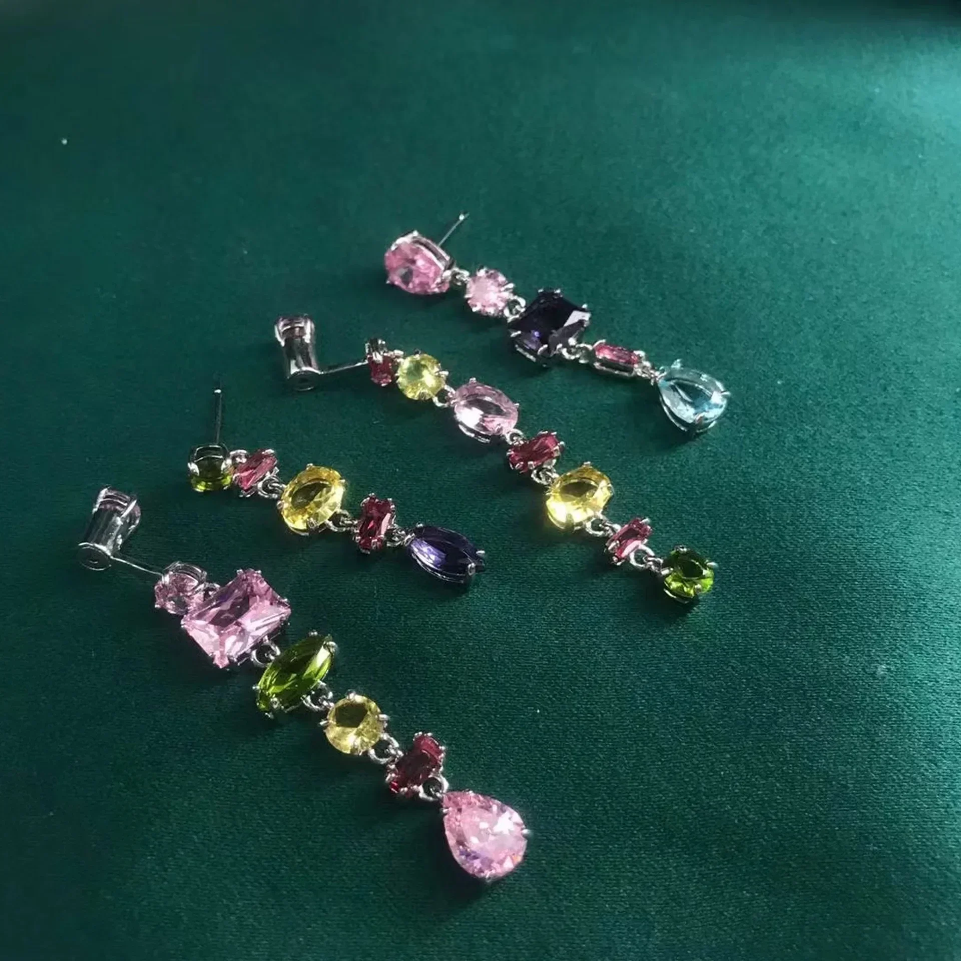 NONE Original farbiger Candy-Kristall 2026, hochwertiges Schmuckset, Luxusmarke, Halskette, Ohrringe, Armband, Ring für Frauen, Hochzeitsgeschenke 10