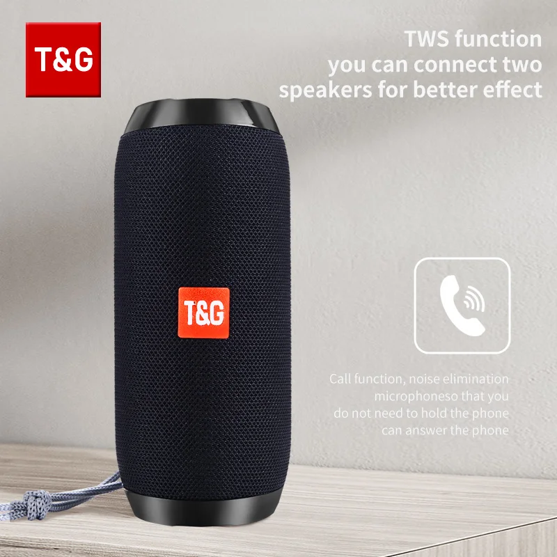 T&G TG117 Bluetooth Speaker Portable TWS SoundBox Waterproof Loudspeaker Outdoor Stereo Surround Speakers Support TF FM Radio view 2
