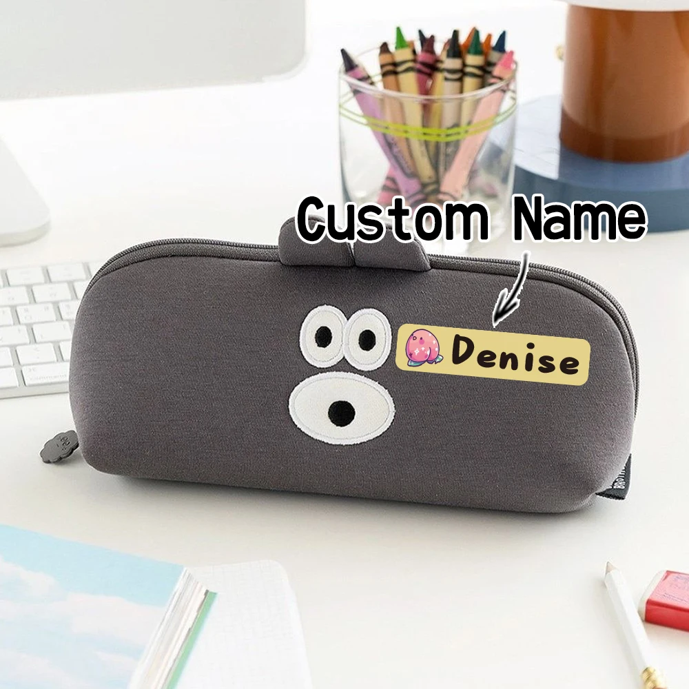 Custom Kawaii Name Sticker,Transparent Waterproof Stickers for Kids,diy Name Labels for School Bag Pen Box Mug Uniform view 4