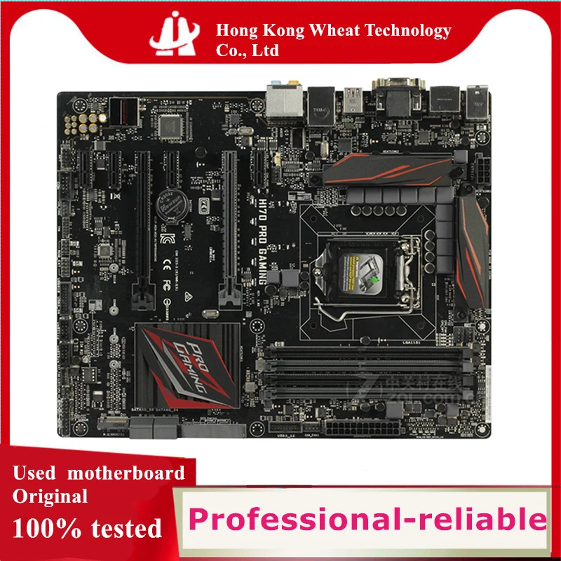 For Intel H170 H170 PRO GAMING motherboard Used original LGA 1151 LGA1151 DDR4 64GB USB2.0 USB3.0 SATA3 Desktop Mainboard