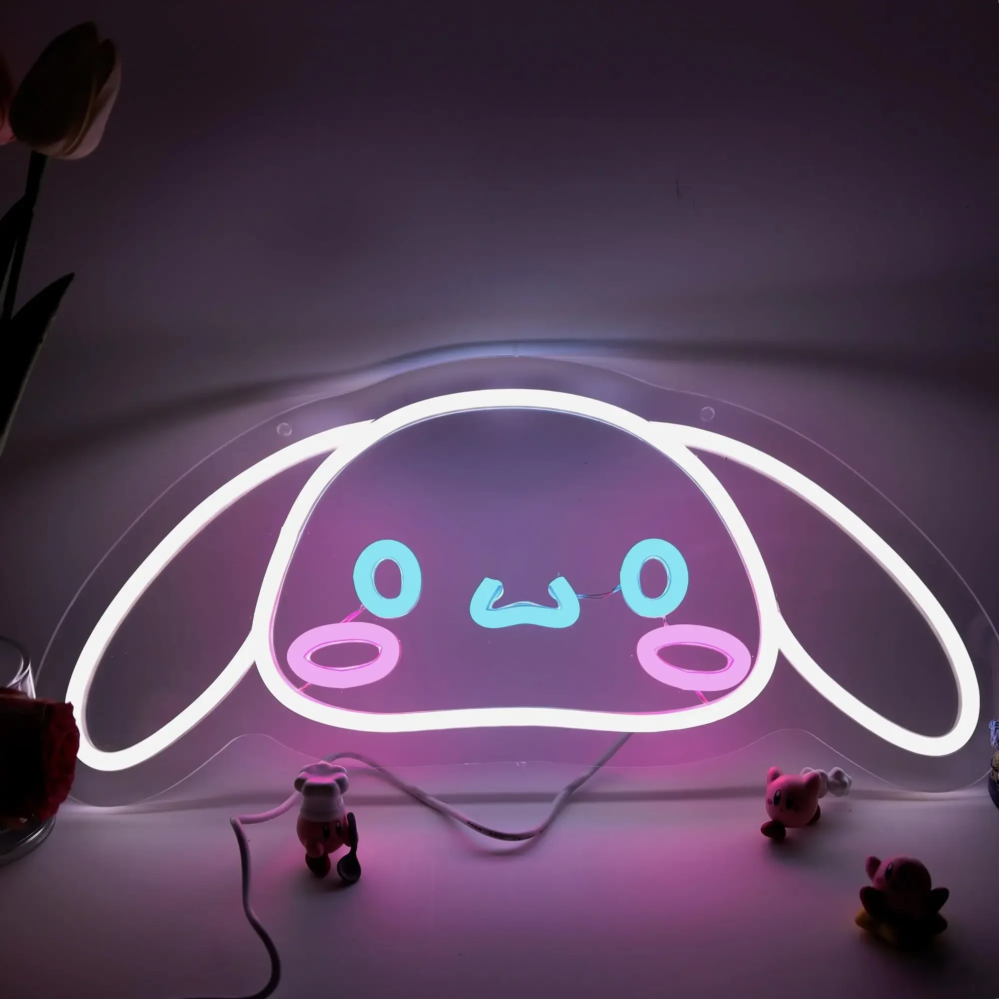 

Неоновая вывеска Sanrio Laurel в виде собачки для украшения дома, неоновая вывеска с питанием от USB для магазина, гостиной, игровой комнаты, подарки для детей и друзей