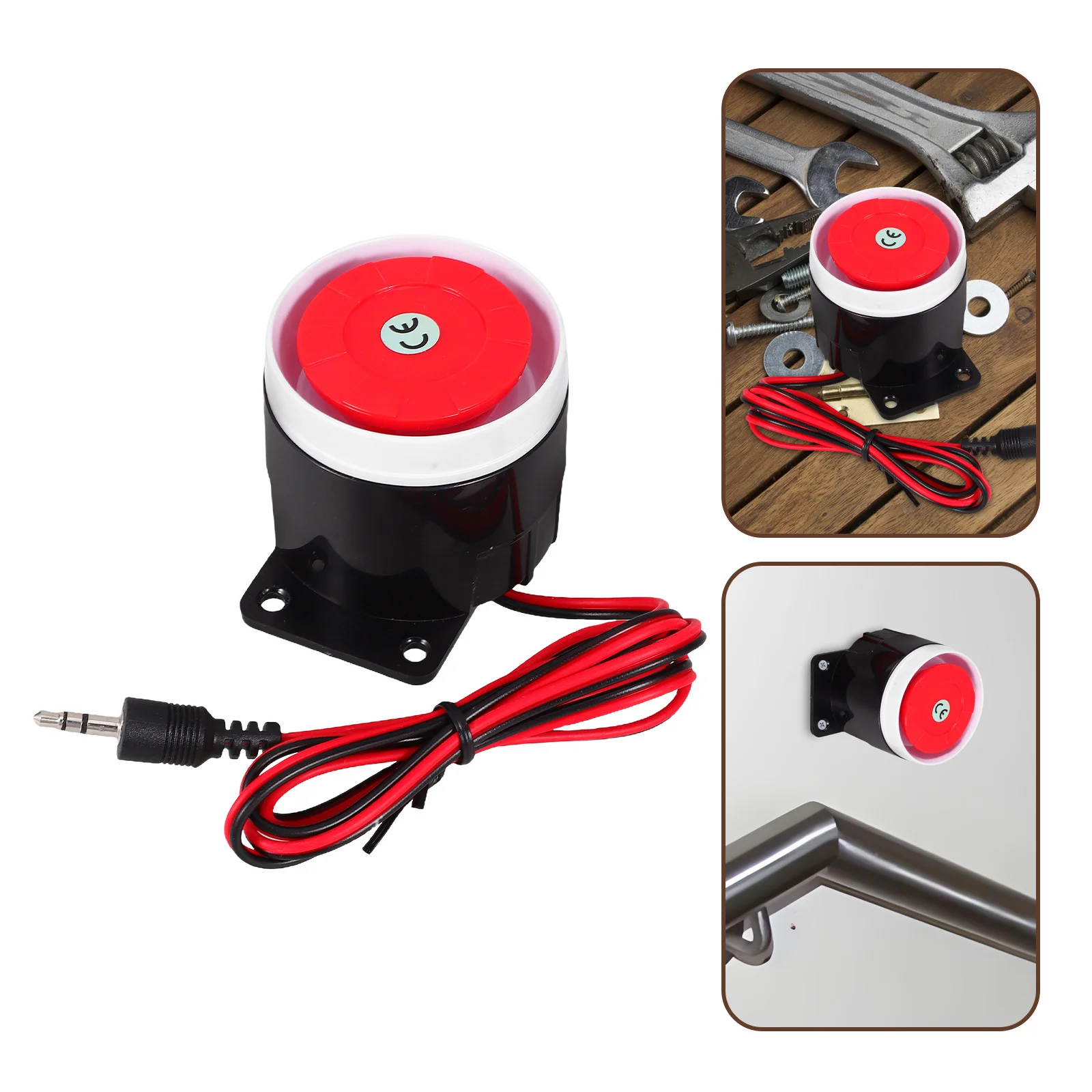 

Mini Horn Alarm for Home Security Systems Clear Loud Sound Anti-Theft Emergency Warning Device for Office Shop Reliable Plastic