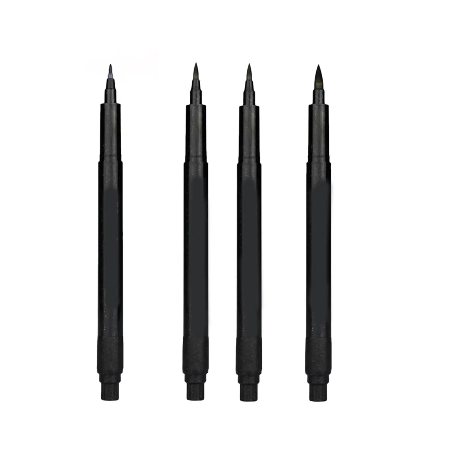4Pcs Chinese Brush Pens Set Size L for Calligraphy Kanji Watercolor Art Fine Medium Lettering Japanese Brush