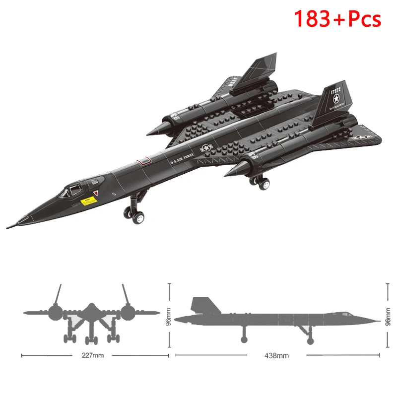 Military Carrier Aircraft Gunship Eagle Stealth Fighter Building Block Sets Classic War Airplane Bricks Kid Educational Toy Gift