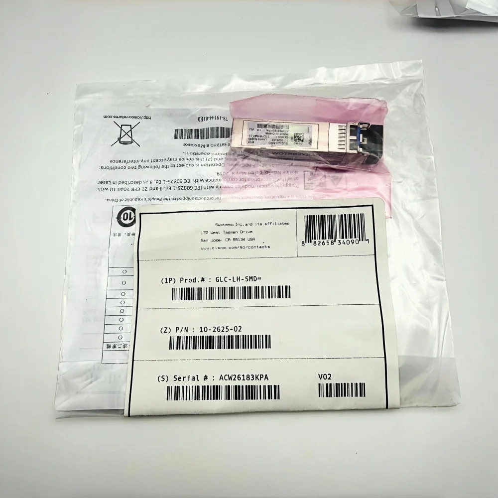 For Cisco GLC-LH-SMD 1G SFP Transceiver 1000BASE-LSM Single Mode Fiber Module CLEI WOTRB9YBAB