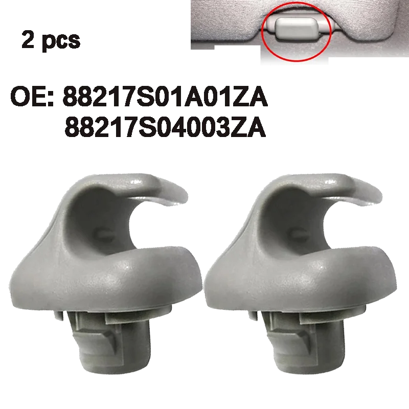 

2 шт., автоматический крючок для солнцезащитного козырька, держатель для солнцезащитного козырька для Honda Accord Odyssey CR-V Civic 88217-S04-003ZA 88217S01A01ZA, аксессуары