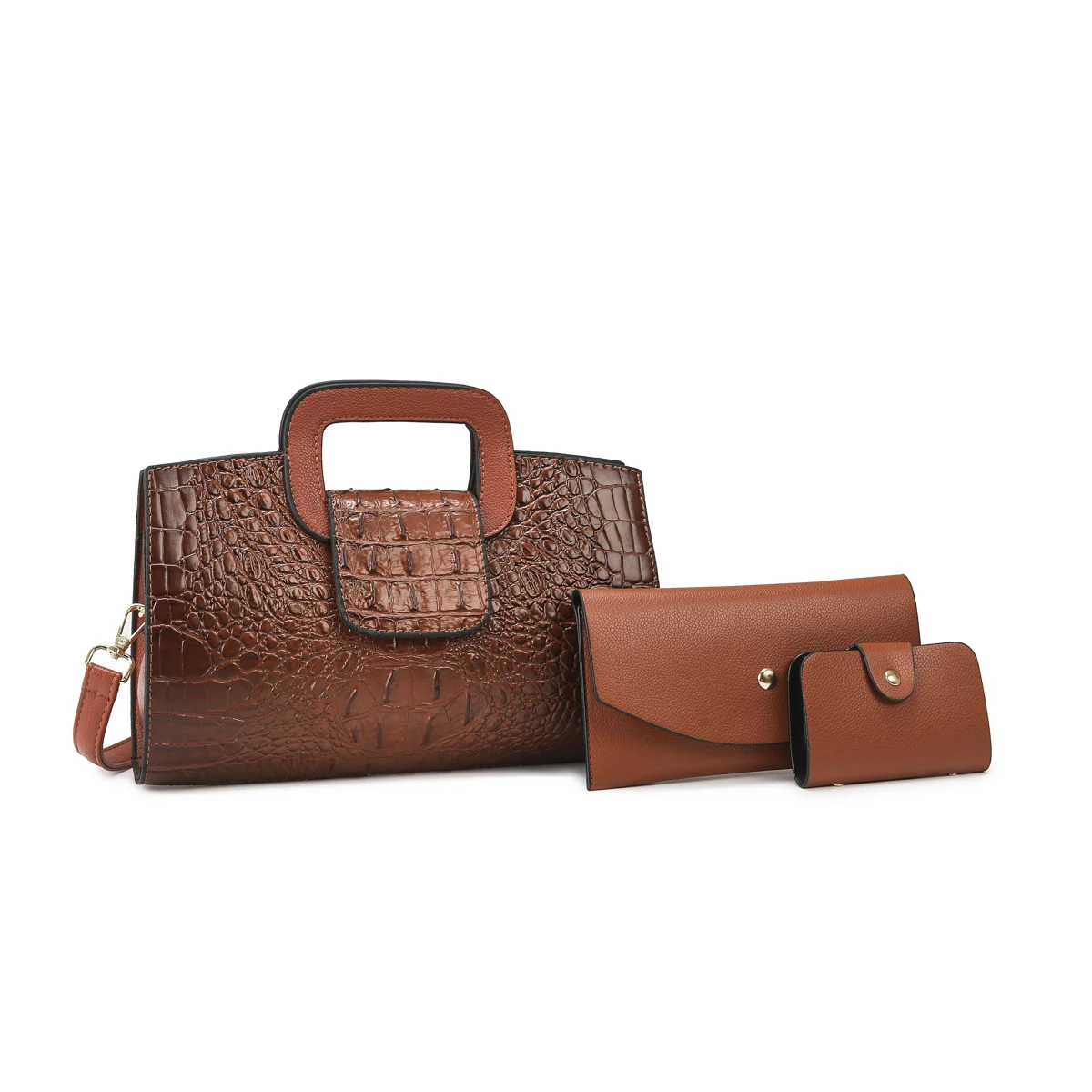 

Bags women handbags ladiesLuxury PU Leather 3-Piece Shoulder Bag Set for Women - Crossbody & Tote, Large Capacity PU Tote Bag