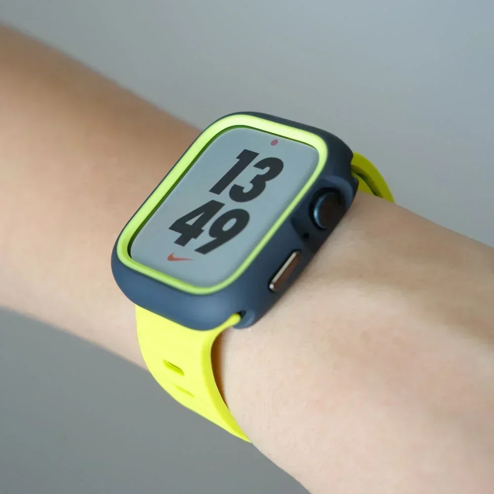 حافظة من البولي يوريثان + حزام سيليكون لساعة أبل الترا 49 مللي متر 42 مللي متر 38 مللي متر سوار رياضي لسلسلة Iwatch 9 8 7 6 SE 5 4 45 مللي متر 44 مللي متر 40 مللي متر 41 مللي متر