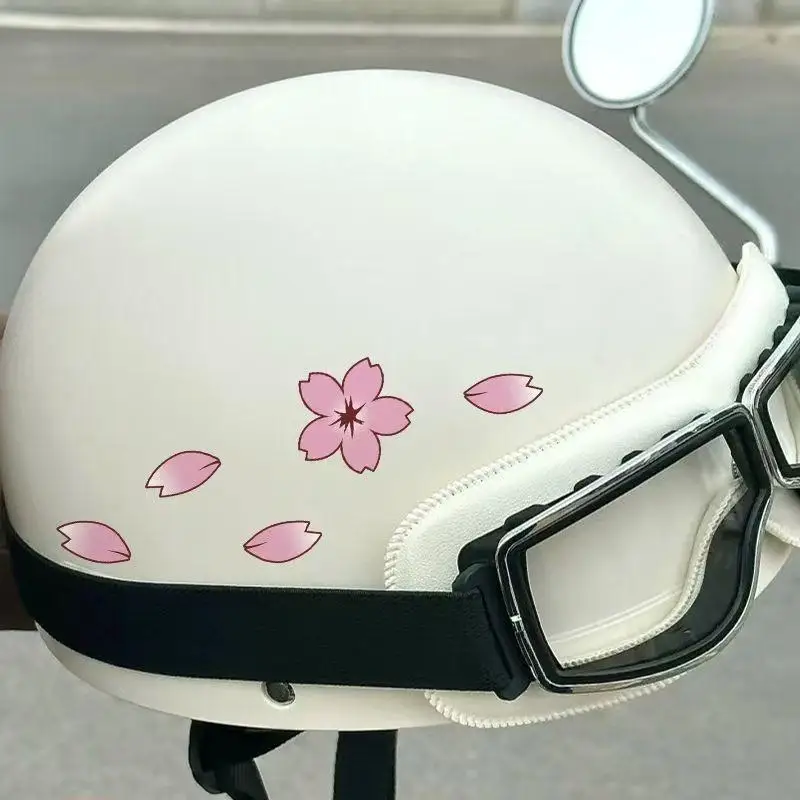 12/20/24Pcs Cherry Blossom Stickers, Suitable For Covering Vehicle Body Scratches, Bicycle And Motorcycle Helmets, Decals