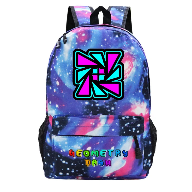 

New Angry Geometry Dash 3D Print Backpacks Boys Girls Cartoon Game Pattern School Bags Students Bookbags Laptop Travel Bagpack