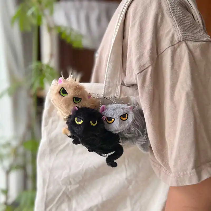 Qualia Unaffectionate Cats Doll Cute Furry Cat Ornament with Personality Japan Cat Capsule Toy Gift for Anime Fans - view 3