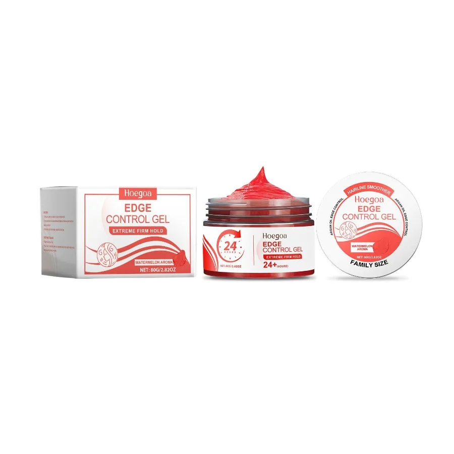Hoegoa-Gel de estilismo de sandía roja, flequillo de pelo roto Lanugo, Gel de estilismo de cera para el cabello Natural