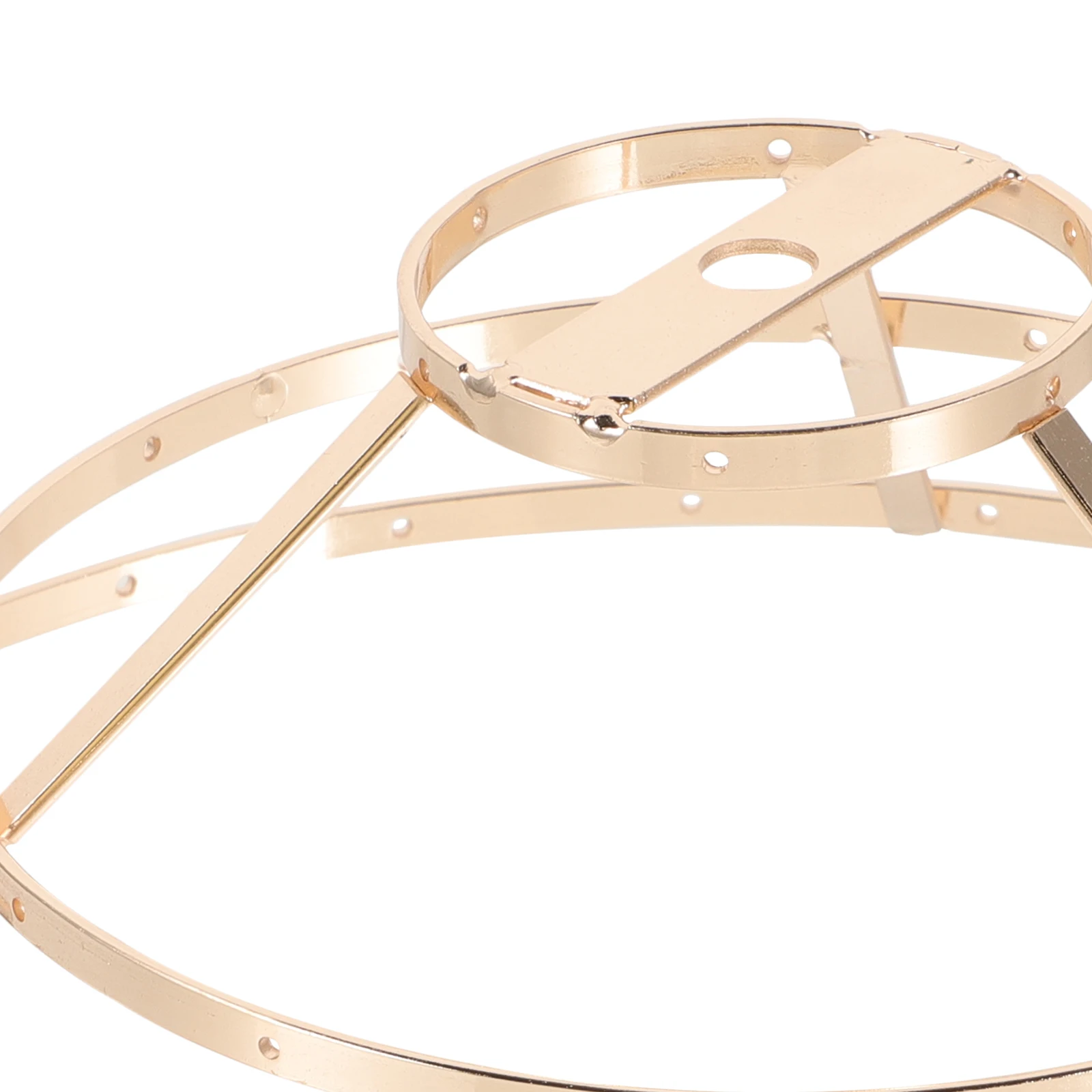 

Iron Lampshade Frame 3-Tier Lamp Fix Ring DIY Metal Wire Shade Ring Fitter Retro Light Cage Guard Lamp Shade Holder