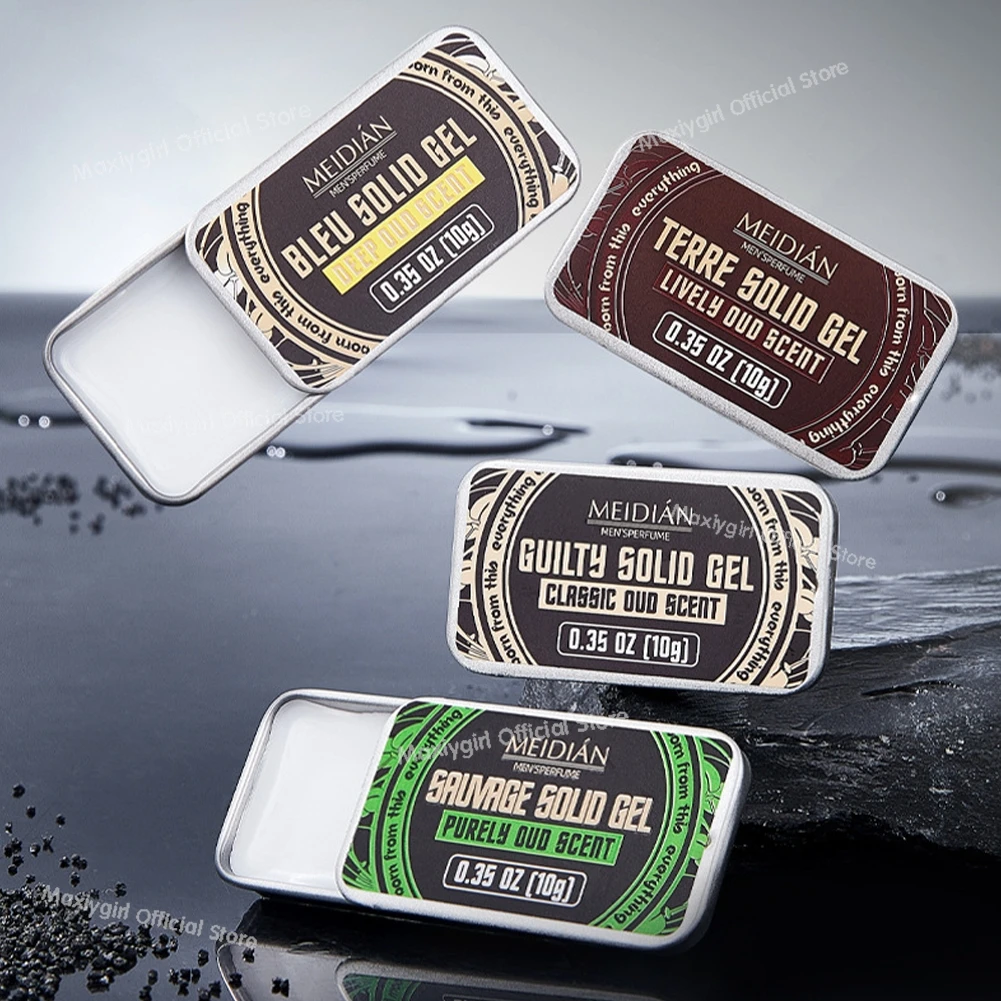 4pcs/Box Men Solid Cologne Long-lasting Fragrance Men Deodorant Portable Woman Floral Scent Solid Balm Gel Light Fragrance