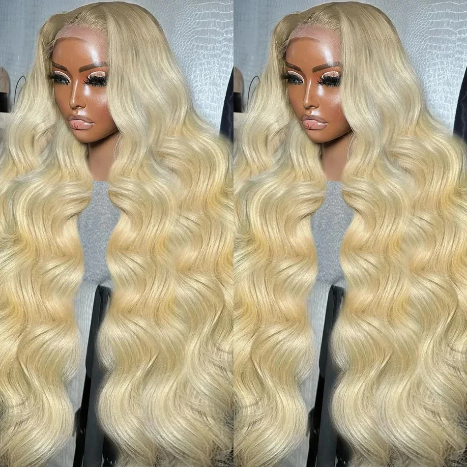 13x4 Body Wave 613 Honey Blonde Lace Front Human Hair Wig Remy Brazilian Colored 13x6 HD Water Wave Lace Frontal Wigs for Women