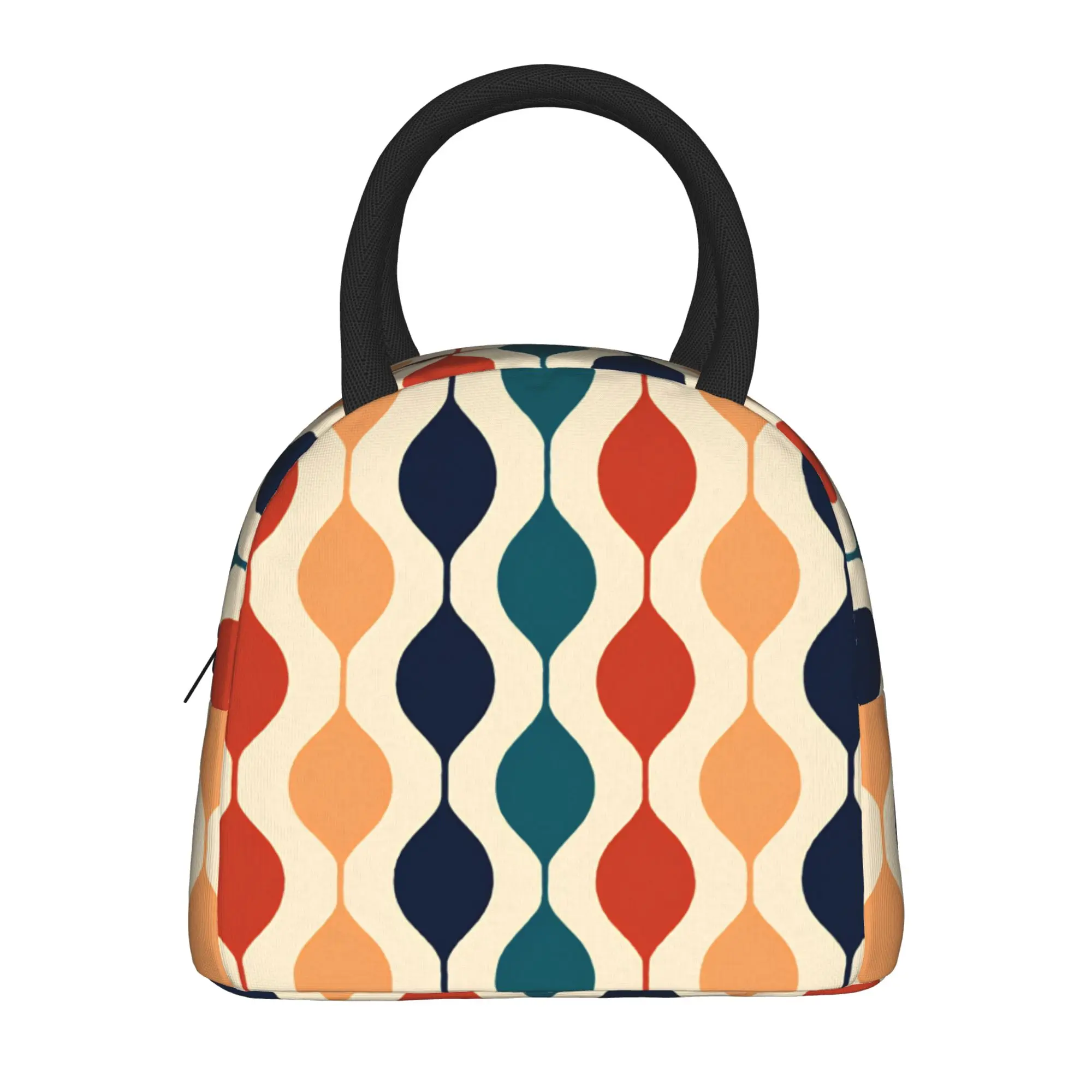 Orla Kiely Flower Pattern Lunch Bag  Portable Lunch Box Girls Office Print Cooler Bag Vintage Waterproof Thermal Tote Handbags