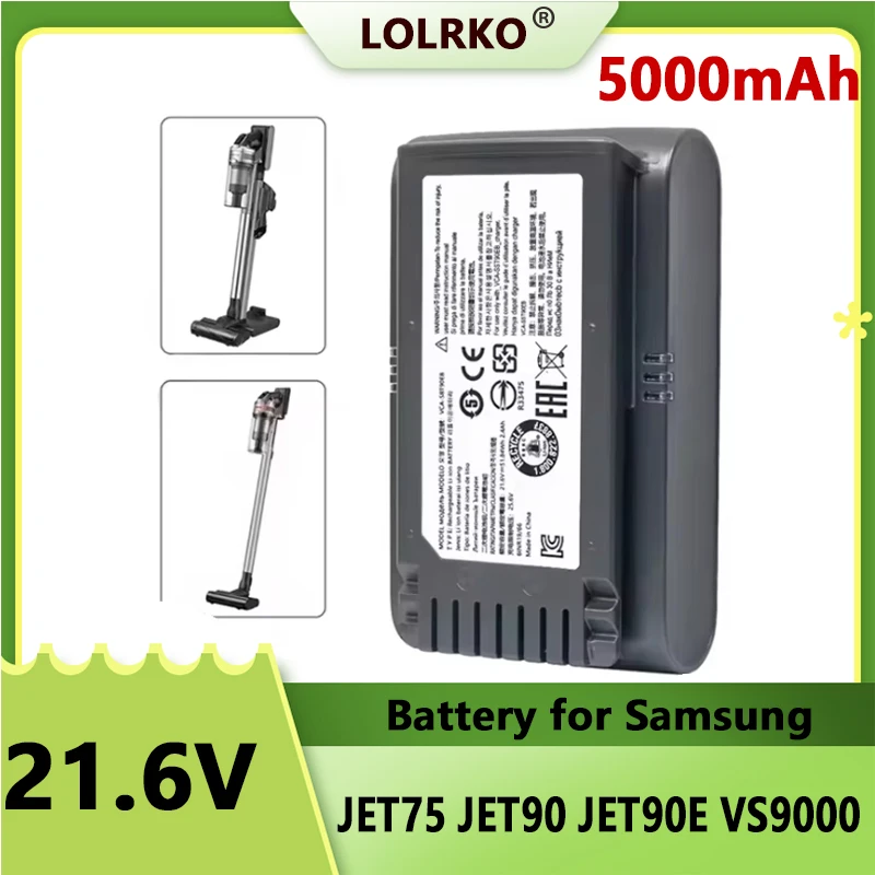 

100% Original Sweeper Battery VCA-SBT90 for Samsung Vs9000 Jet90 Jet75 VCA-SBT90 Cordless Handheld Vacuum Cleaner Battery