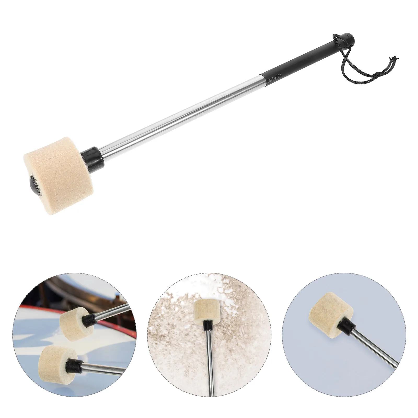 

Stainless Steel Snare Hammer Drum Brushes Musical Instrument Sticks Percussion Band Marching Mallets