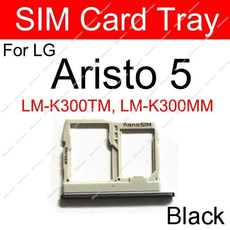 SIM Card Tray Holder For LG Aristo 5 LM-K300TM K300MM Sim Card Reader   Card Socket Adapter Replacement