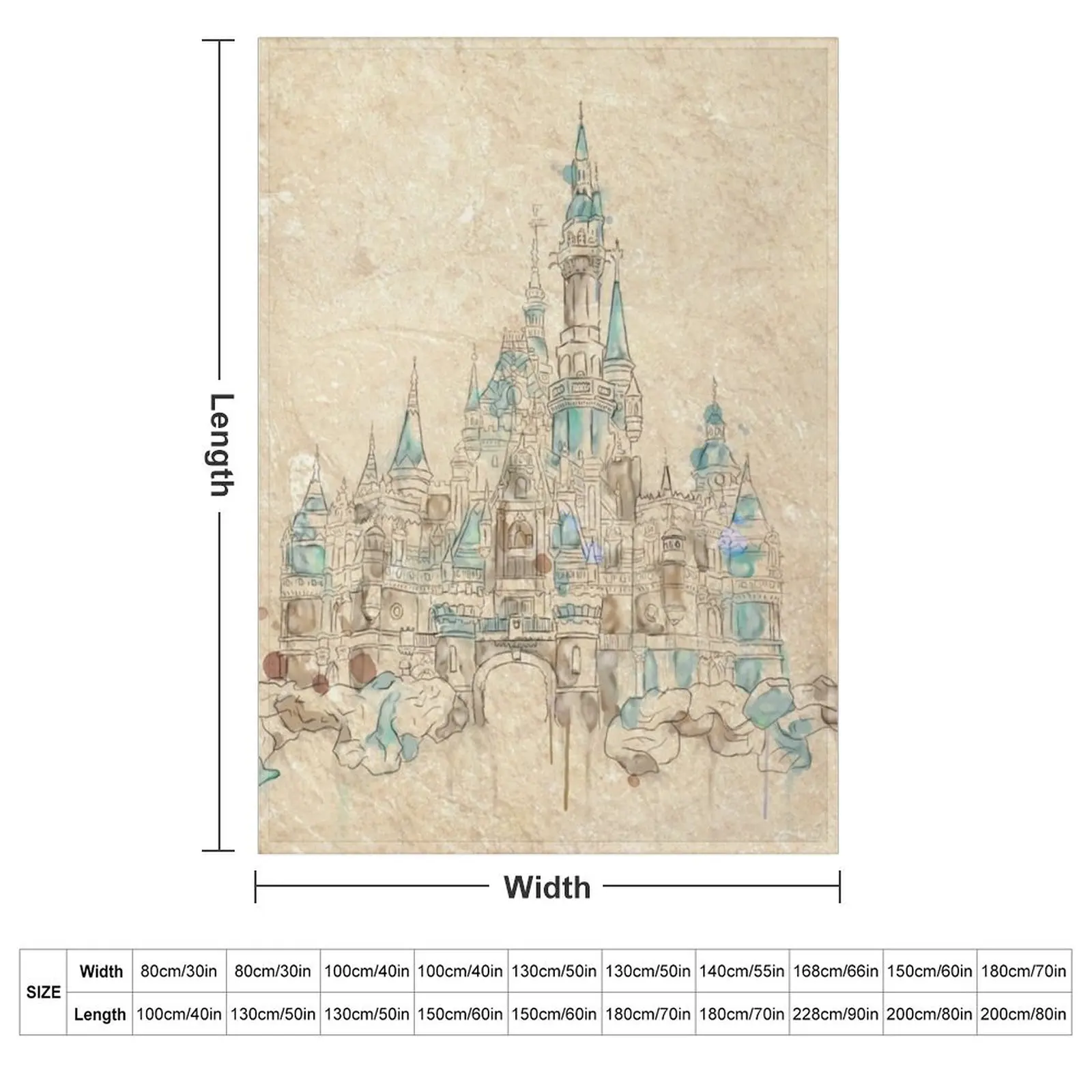 Enchanted Storybook Castle Throw Blanket Sofas Warm Sofa Quilt Heavy Blankets