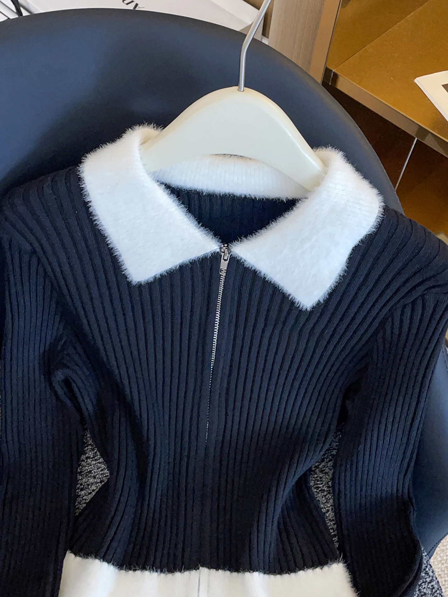 Cardigan tricoté haut de gamme pour femmes, manteau, col rabattu, collège, automne hiver, mode pour les déplacements, coupe régulière Simple