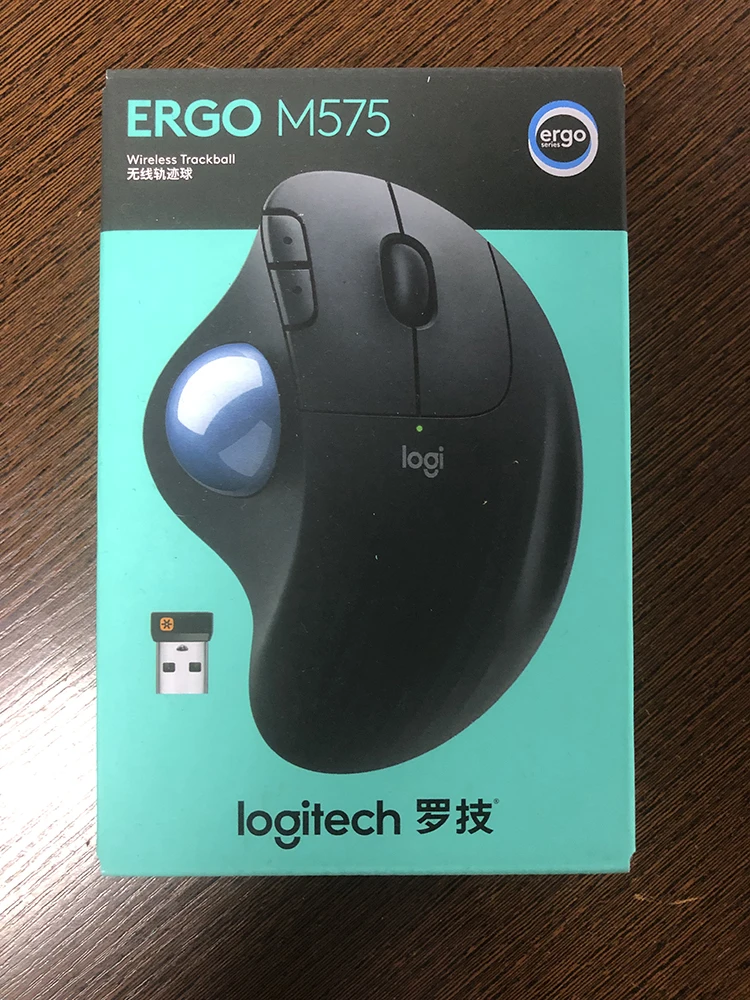 لوجيتك الأصلي M575 الماوس اليد اللاسلكية كرة التتبع باليد الماوس مريح الإبداعية المهنية CAD الرسم لعبة