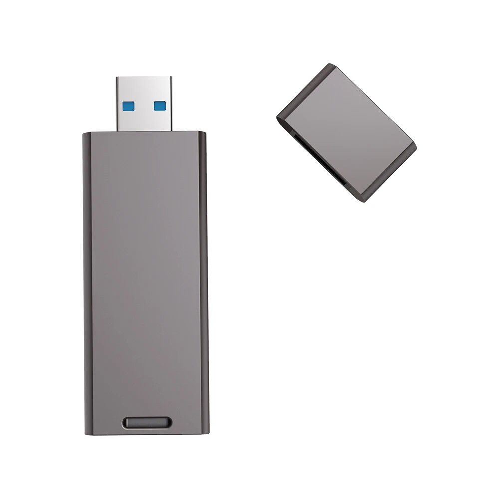 128GB 256-bit Encrypted USB Drive Password Secure Flash Drive USB3.0 U Disk Support Reset/Wipe/Auto Lock Function, Grey