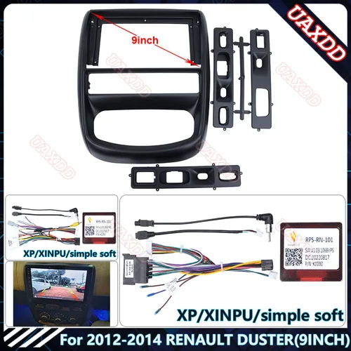 Para 2012-2014 RENAULT DUSTER 9 pulgadas CD de coche Radio Android dvd pantalla de audio estéreo reproductor de vídeo multimedia arnés de cable de navegación