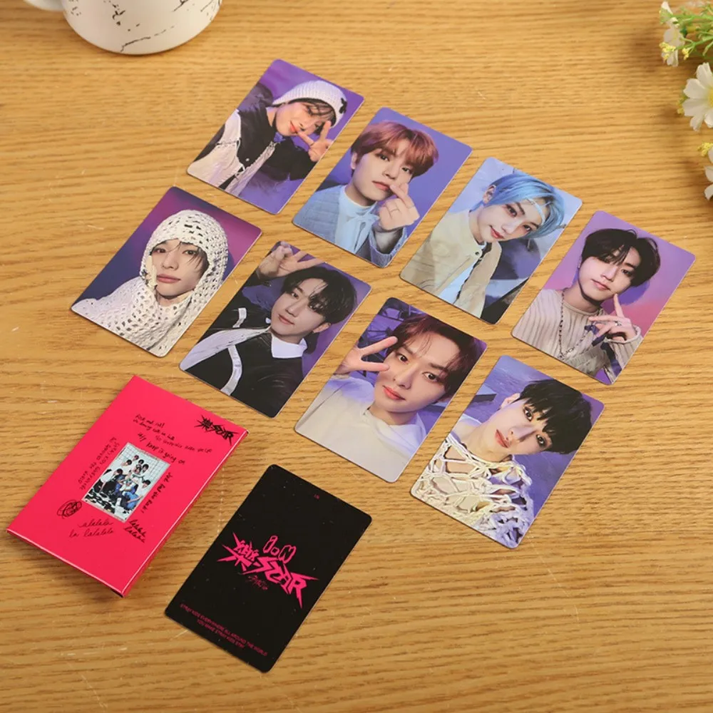 Nuevo 8 Uds Stray Kids SKZOO KPOP combinación de ondas coreanas BangChan Hyunjin LeeKnow Changbin Fan tarjeta fotográfica esencial Lomo tarjeta de regalo
