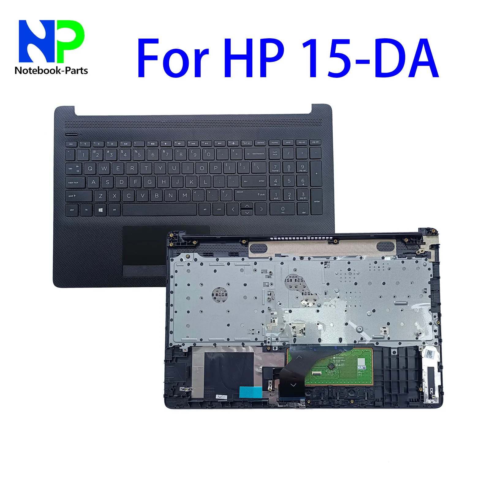 

New Top Cover For HP 15-DA 15.6" Palmrest Non-Backlit US Keyboard Touchpad Black AP2HJ00300-1