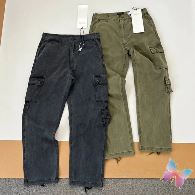 Japanese Street Vintage Washed WTAPS Cargo Pants Multiple Pockets Straight Trousers WTS Casual Loose Men Women Cleanfit