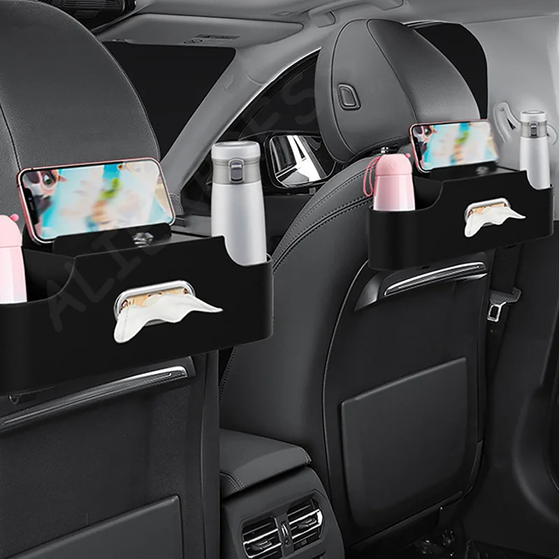 

NewCar Backseat Hanging Seat Hook Storage Cup Holder Phone Holder Universal Car Interior Seat Back Organizer 4-in-1 Storage Box