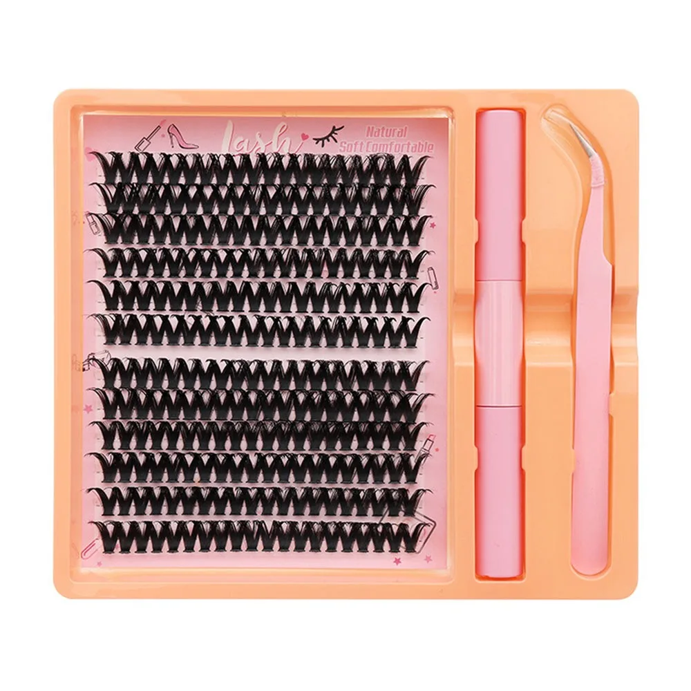 

Wispy 9-16mm Mix Individual Lashes Kit 30D 40D Curl Self-Use at Home Eyelash Extension Kit 120Pcs Lash Clusters