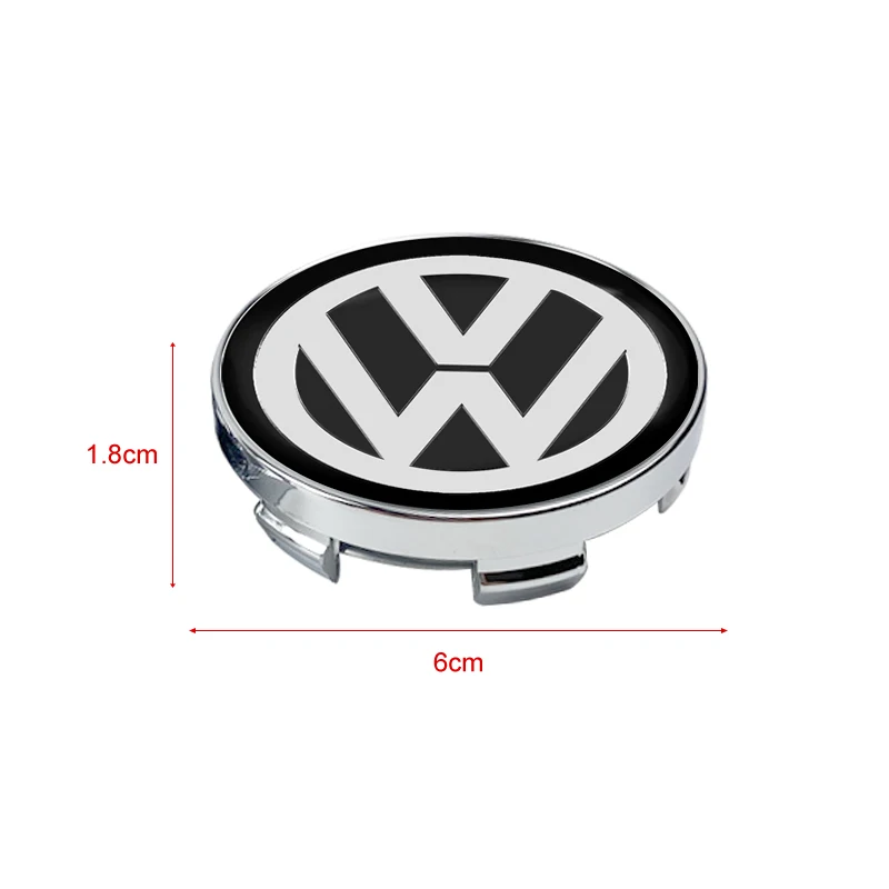 4 sztuki 56/60 mm kołpak środkowy koła samochodowego Odznaka piasty Akcesoria samochodowe do Volkswagen Golf-6 7 4 5 POLO Passat B5 B6 B7 T4 T5