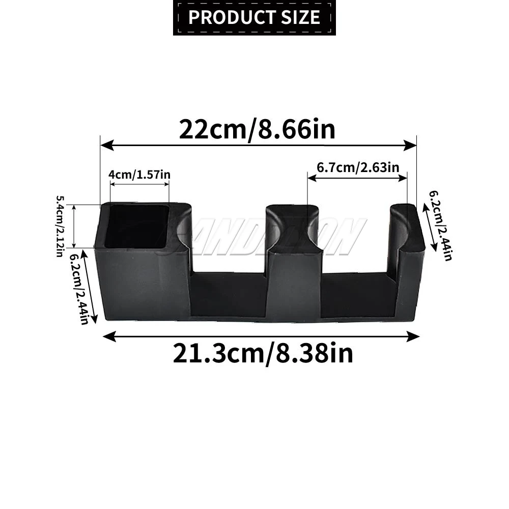 1 Stück Neue Mittelkonsolen-Aufbewahrungsbox Getränkehalter Doppel-Becherhalter ABS Schwarz Für BMW E32 E34 5er 7er Serie Einfache Installation Auto-Zubehör – Detail 2
