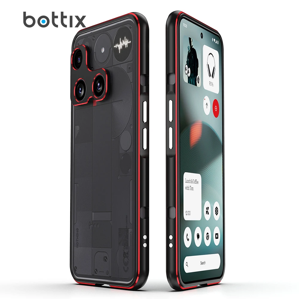 

Lightweight For Nothing Phone 3 Case Aluminum Metal Bumper Frame Slim Cover Funda Protective Phone Funda Shell+Carmera Lens