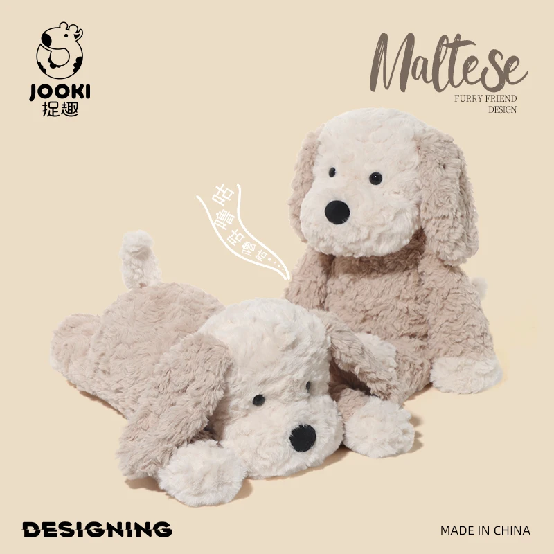 

Cute Maltese Plush Toy Soft Doll Sleeping Pillow Gift for Girls Birthday Present High Quality Soft Plush Kids Holiday Gift
