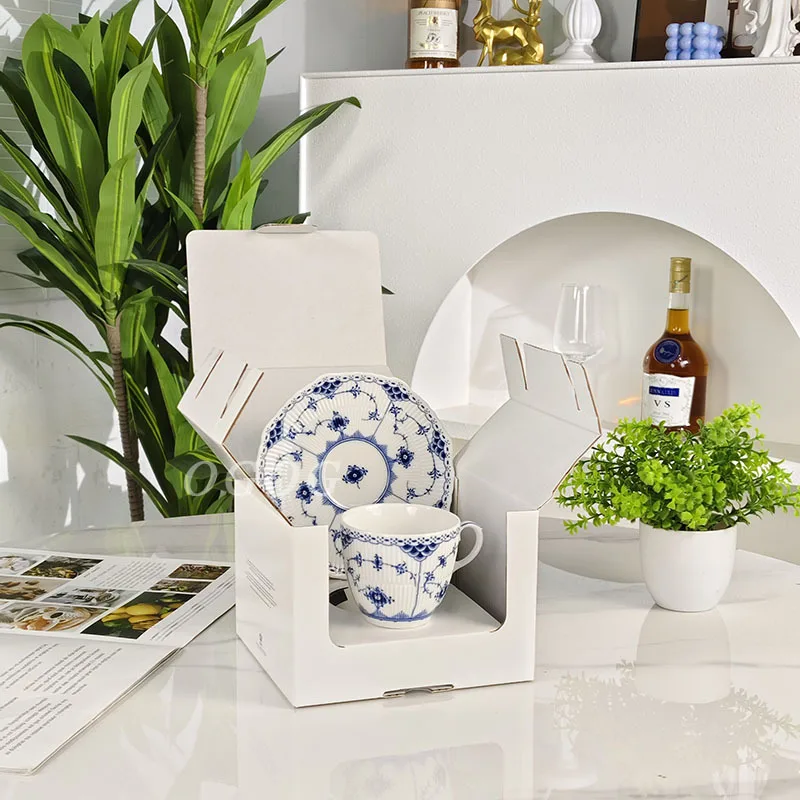 

Bone China European Espresso Cup Saucer Coffee Cup Saucer Gift Box Set Ideal For Gifting