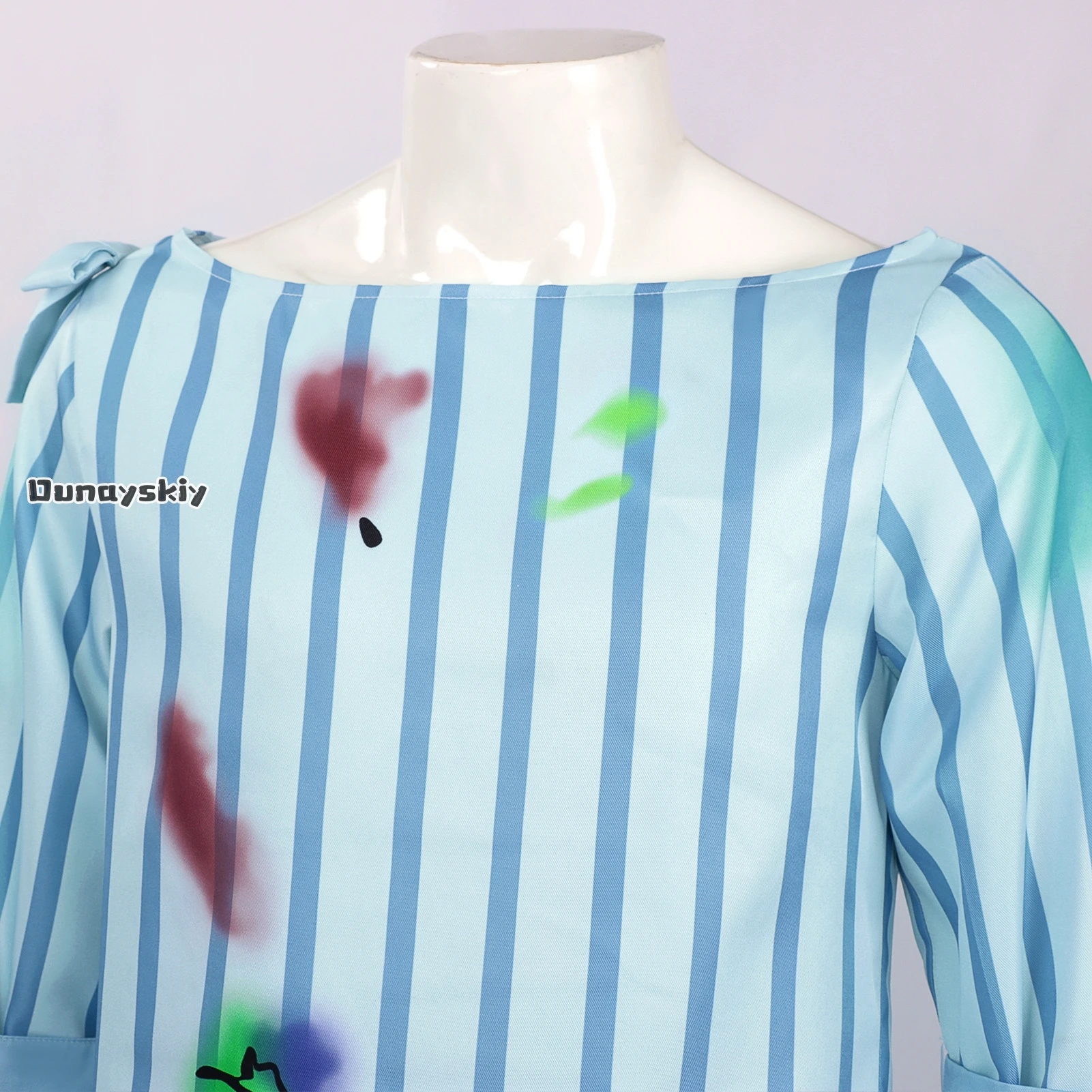 Eggy Party Asylum Painter Wu Ran Cosplay Hospital Gowns Costumes Unisex Outfit With Socks Accessory Halloween Carnival Dress Up view 5