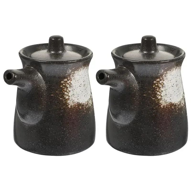 

Vinegar Dispenser Oil Sauce Soy Bottle Ceramic Pot Olive Container Kitchen Japanese Decanter Seasoning Pourer Jars Cooking