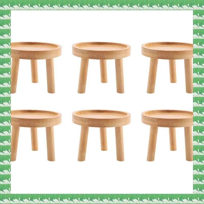 木製プラントスタンド、植木鉢ベースホルダー、スツール、ハイチェア、バルコニー、多肉植物、丸型フラワーシェルフ、屋内外用