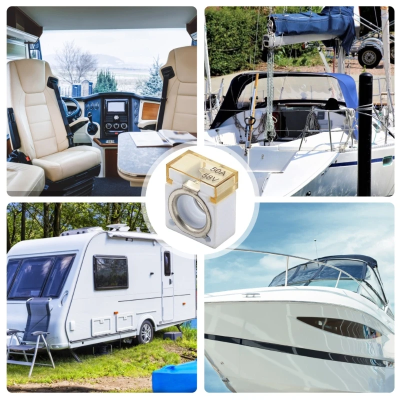 

Reliable Marine Battery Fuses 58V Waterproof Fuses Ceramic Body Fuses Rings Designs Fuses for Car & Ship Circuit