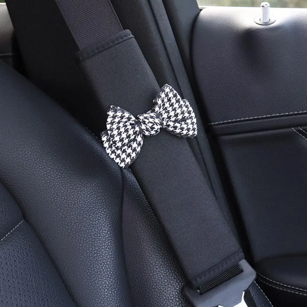 Car Comfortable Seat Belt Cover Cute Bow Tie Seat Belt Shoulder Pad Auto Interior Shoulder Seat Belt Decor Protector Cover