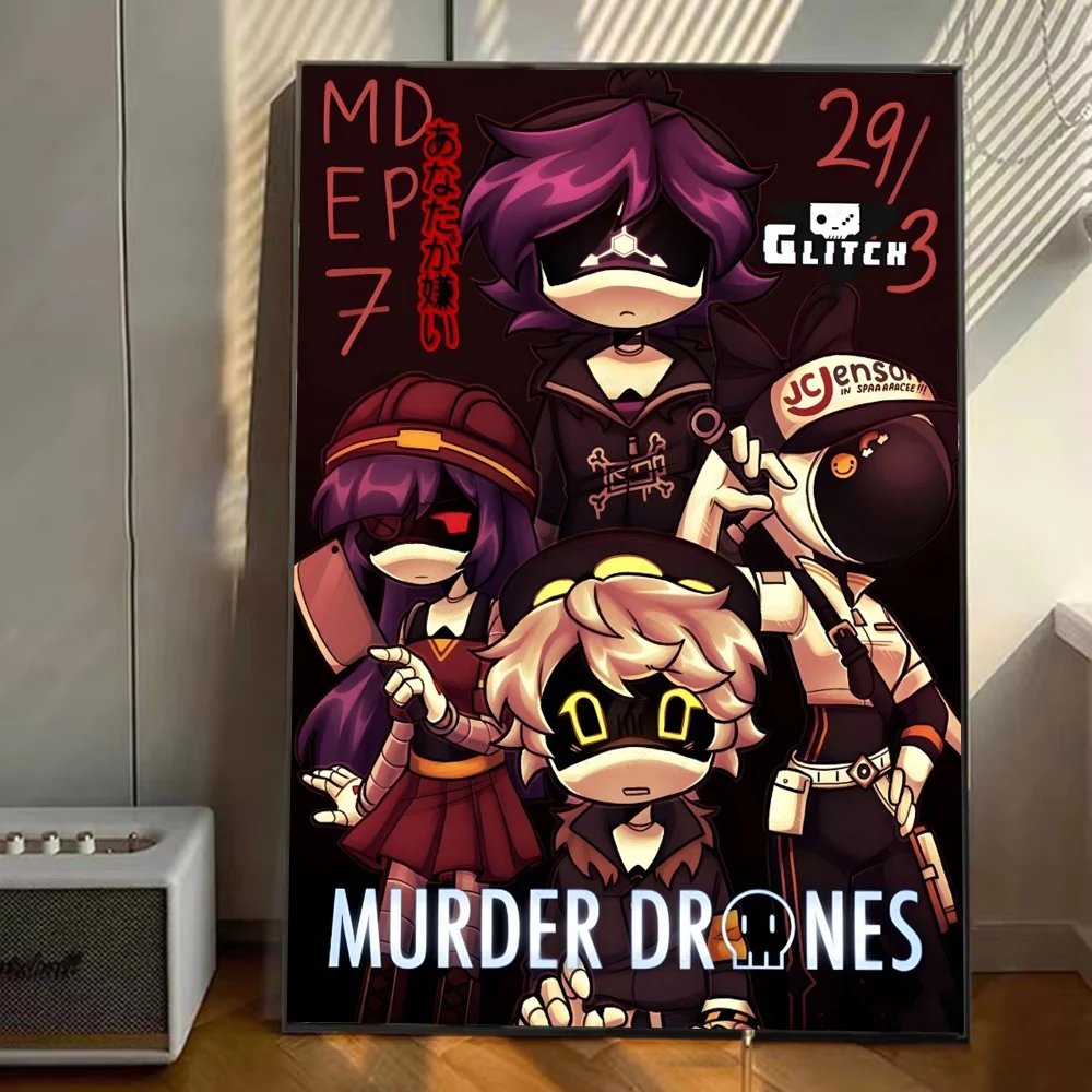 M-القتل D-طائرات بدون طيار الضمان ل القبض على المشارك ملصقات الفن جداريات حائطية ديكور لعبة غرفة ديكور الهدايا Kawaii HD اللوحة سيارات القط