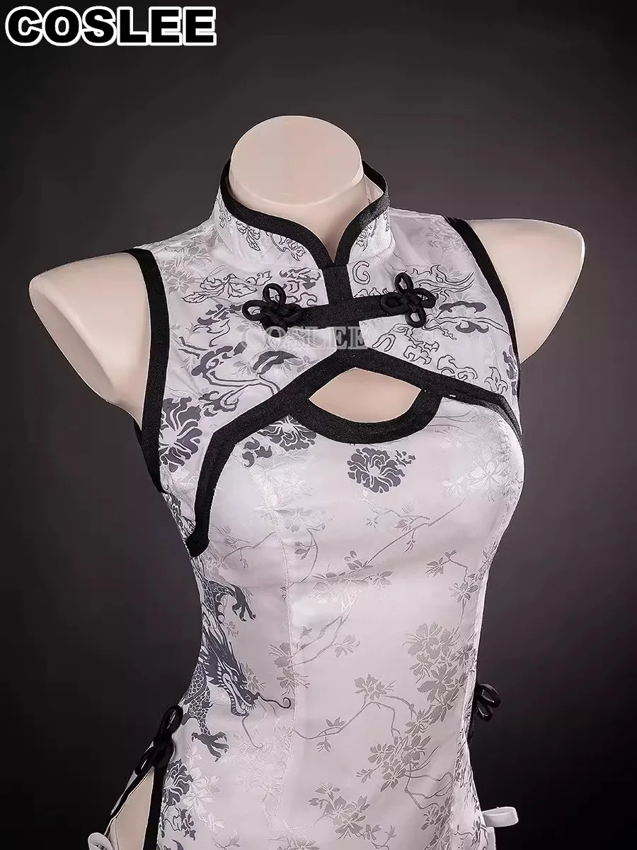 COSLEE Yosuga No Sora Kasugano Sora  Chinese Style Cheongsam Cute Uniform Dress Cosplay Costume Halloween Party Outfit Women XS-