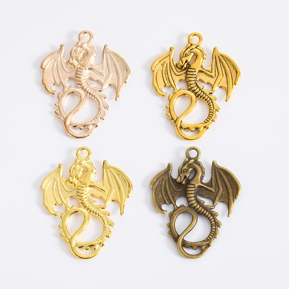 

Fashion New 12 Pcs Dragon Charms Zinc Alloy Accessories Fit DIY Necklace Earring Bracelet Jewelry Making